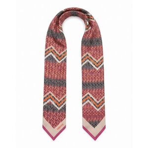 Missoni Pink Silk Classic Ribbon Scarf
